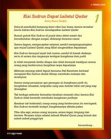 Kiai Sudrun Dapat Lailatul Qadar (1)