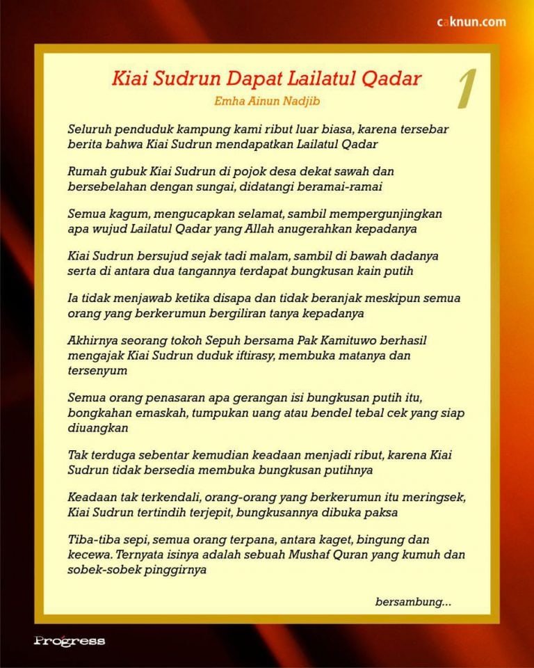 Kiai Sudrun Dapat Lailatul Qadar