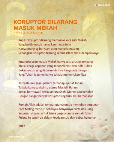 Koruptor Dilarang Masuk Mekah