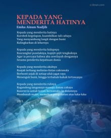 Kepada Yang Menderita Hatinya