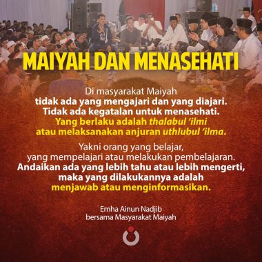 Maiyah dan Menasehati