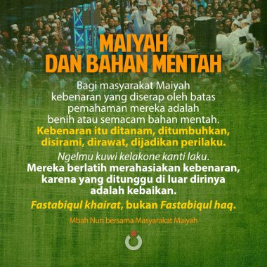 Maiyah dan Bahan Mentah