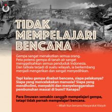 Tidak Mempelajari Bencana