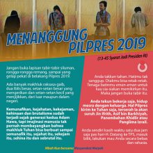 Menanggung Pilpres 2019