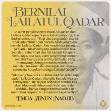 Bernilai Lailatul Qadar